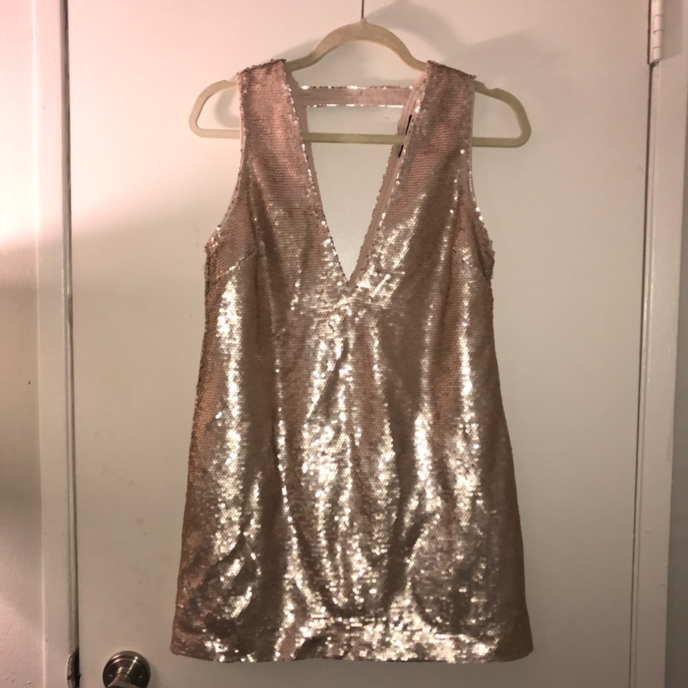 Rose gold Sequence dress